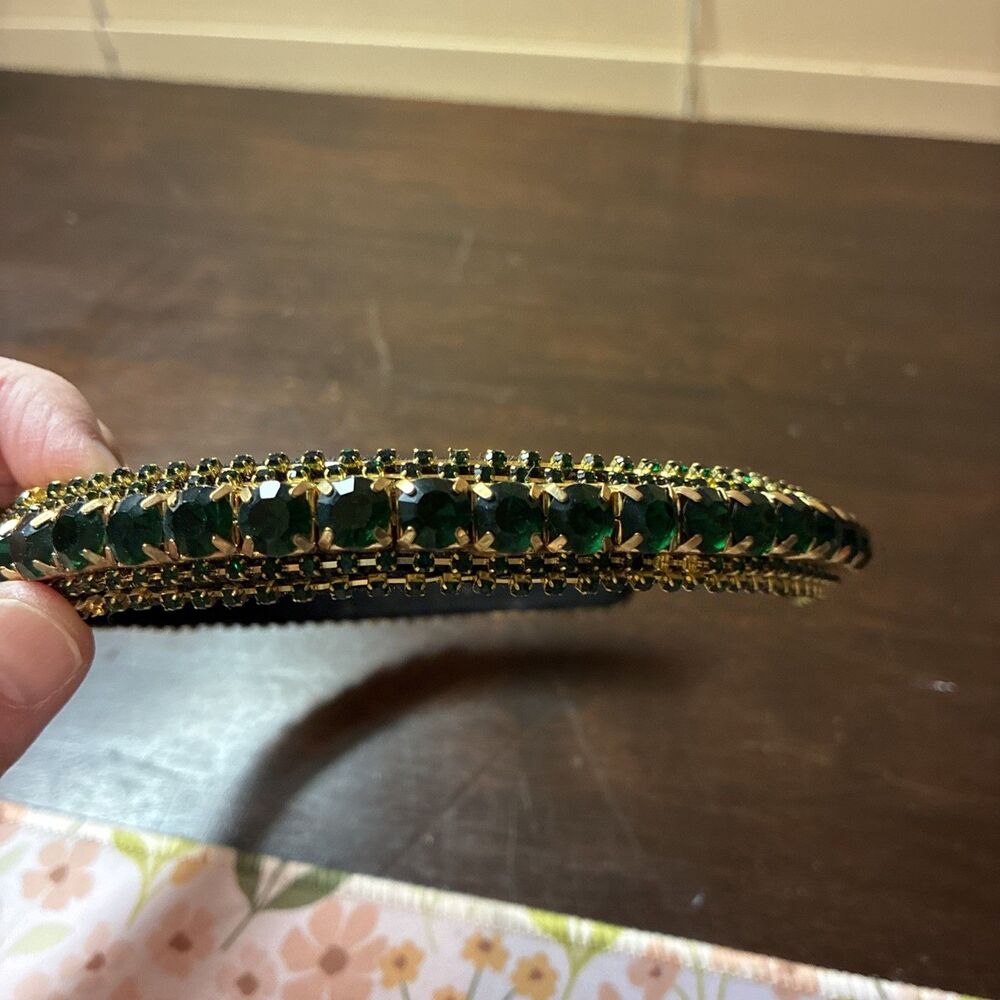 Green Rhinestone Headband - Picture 4 of 6